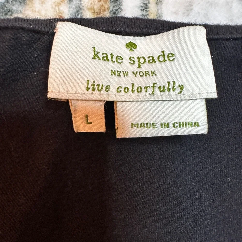 Kate Spade New York‎ Black Sleeveless Bow Neckline Tank Top Womens Large